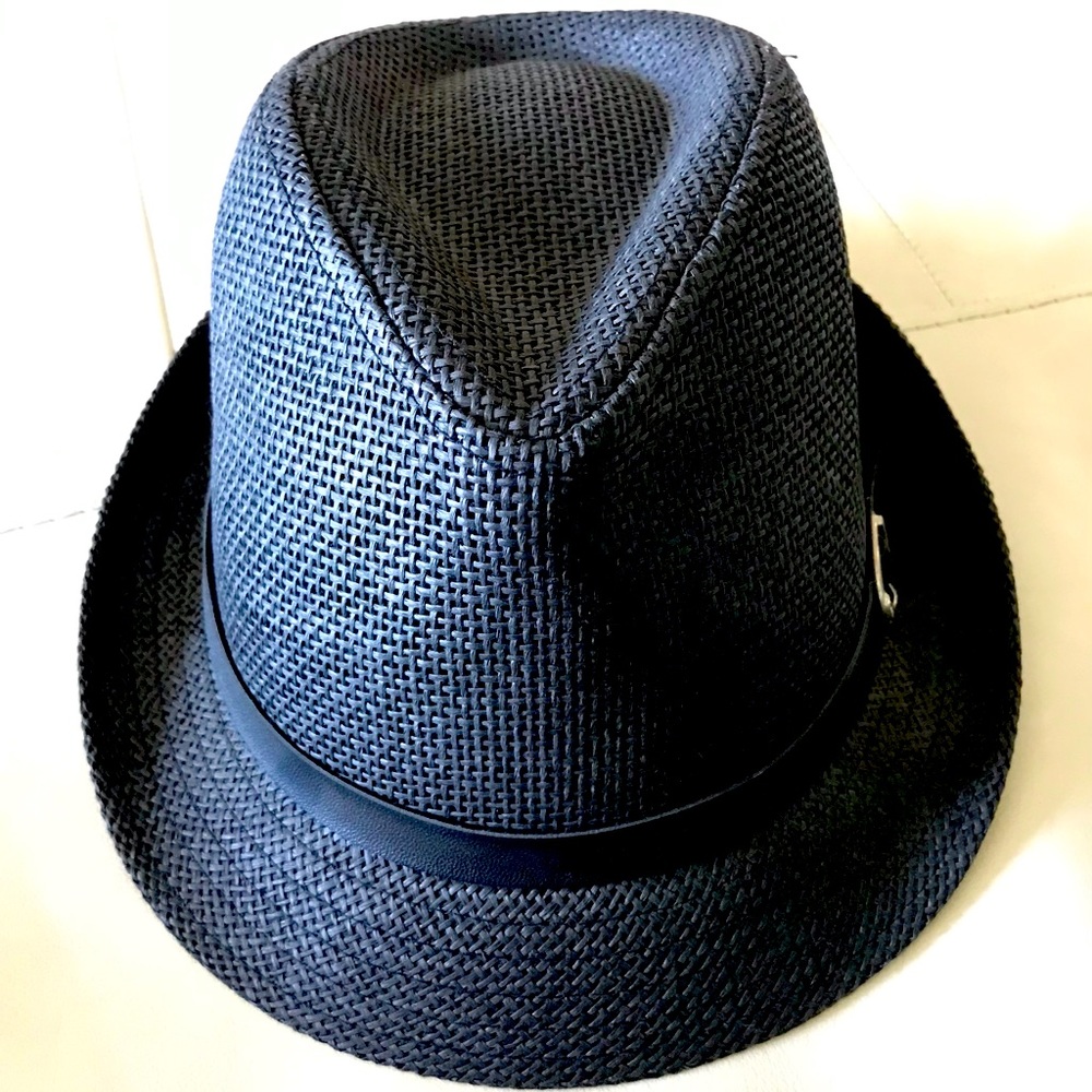 Like New Straw Fedora, Black